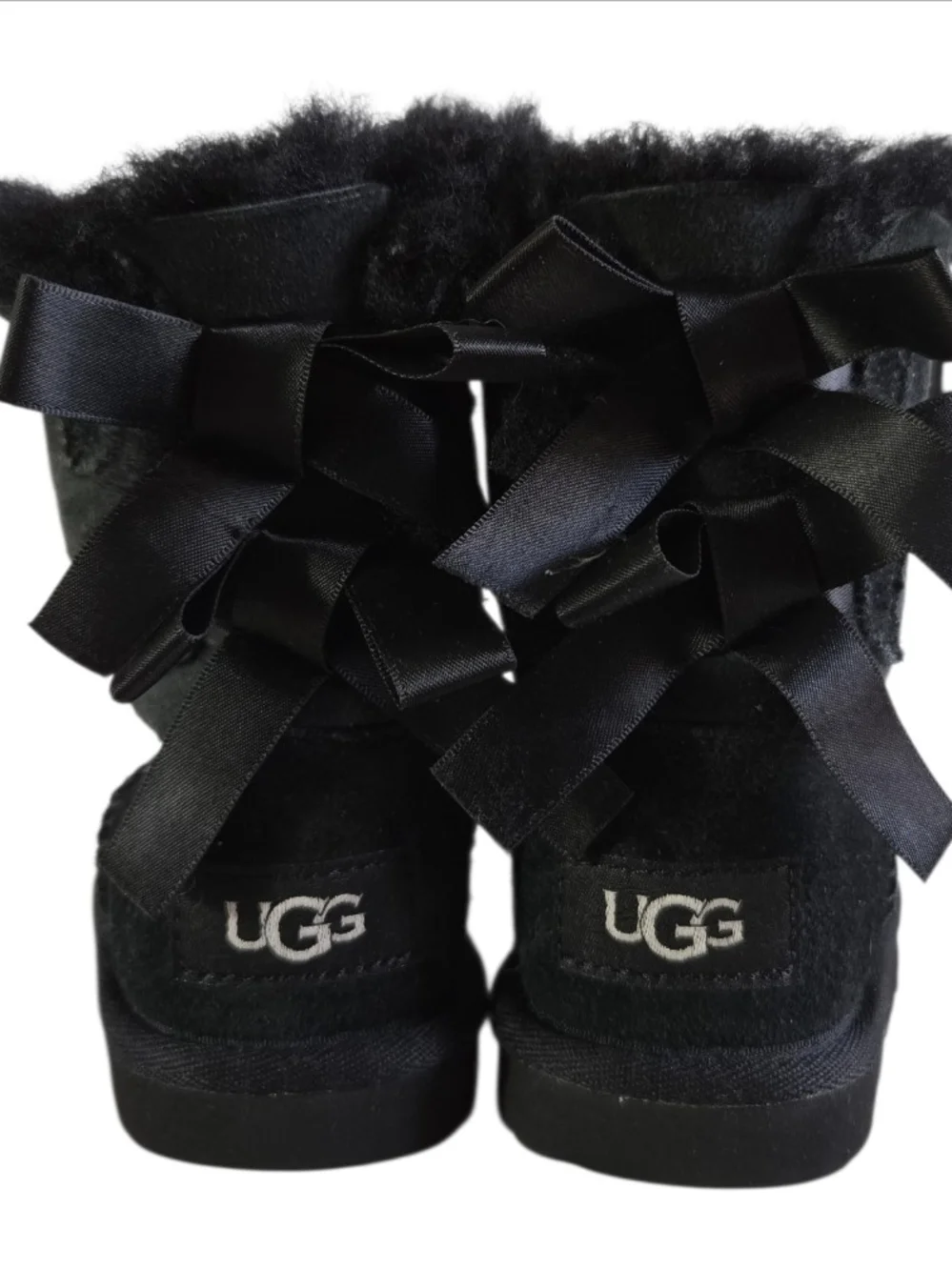 Ugg Bailey Bow II Toddler Girls Black Lace Up Booties, Size US 7